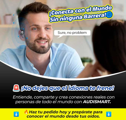 AUDISMART AUDIFONOS INTELIGENTES TRADUCE 144 IDIOMAS