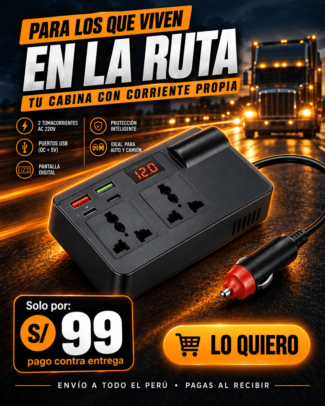 Estación de Energía para Auto 6 en 1